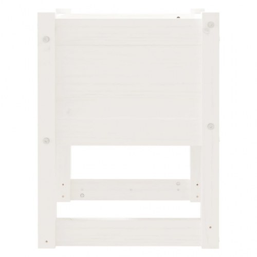 Plantekasse 40 x 40 x 52,5 cm i massivt fyrretræ - hvid