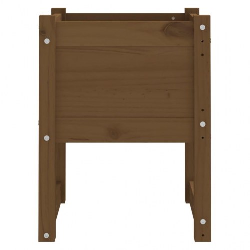 Plantekasse i massivt fyrretræ 40 x 40 x 52,5 cm - gyldenbrun