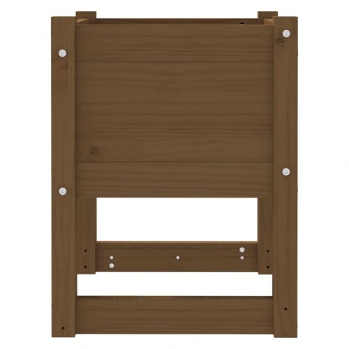 Plantekasse i massivt fyrretræ 40 x 40 x 52,5 cm - gyldenbrun