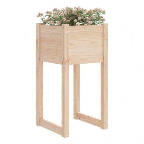 Plantekasse 40 x 40 x 81 cm i massivt fyrretræ