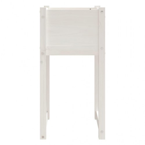 Plantekasse 40 x 40 x 81 cm i massivt fyrretræ - hvid
