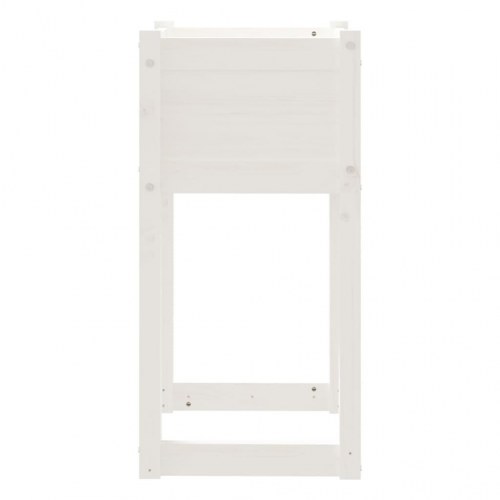Plantekasse 40 x 40 x 81 cm i massivt fyrretræ - hvid