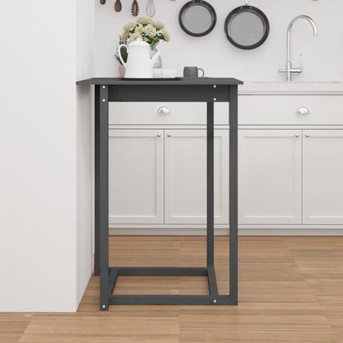 Barbord 80x80x110 cm massivt fyrretræ grå