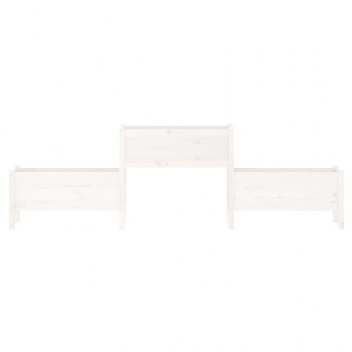 Plantekasse 245,5x44x75 cm massivt fyrretræ hvid
