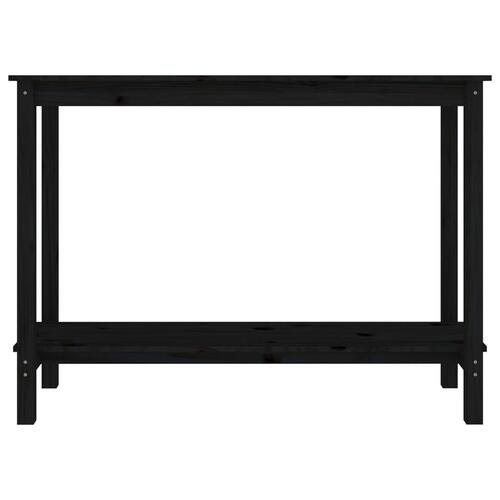 Konsolbord 110x40x80 cm massivt fyrretræ sort
