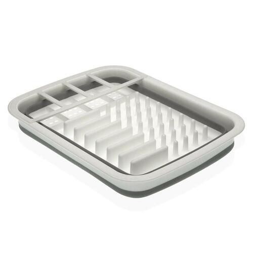 Opvaskestativ til køkkenvask Versa Hvid Foldbar polypropylen 29,3 x 11,5 x 37,8 cm