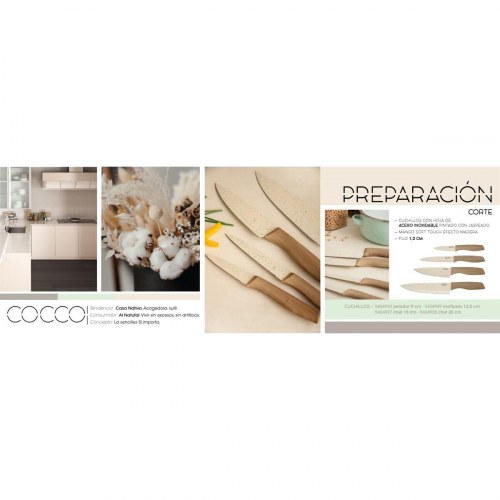 Cocco kokkekniv, brun metal, 15 cm (12-pak)
