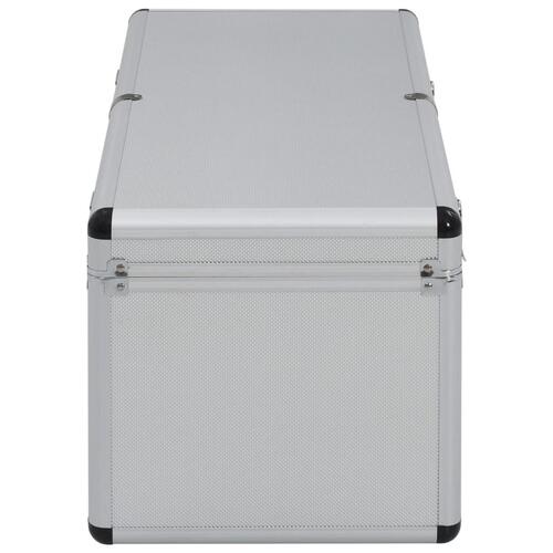 Opbevaringskufferter 2 stk. aluminium sølvfarvet