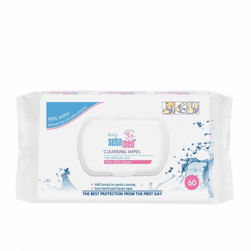 Vådservietter til baby Sebamed - 60 stk.