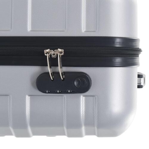 Kuffert sæt i 2 dele hardcase ABS sølvfarvet