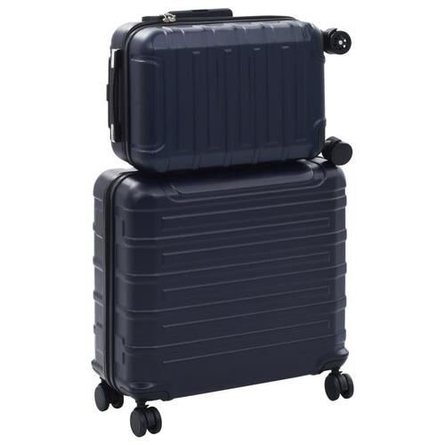 Kuffert sæt i 2 dele hardcase ABS marineblå