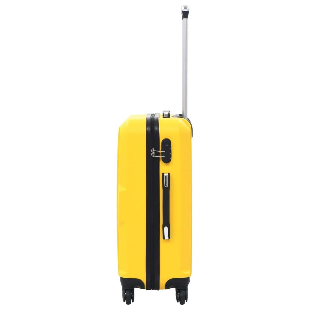 Kuffert sæt 3 dele ABS gul