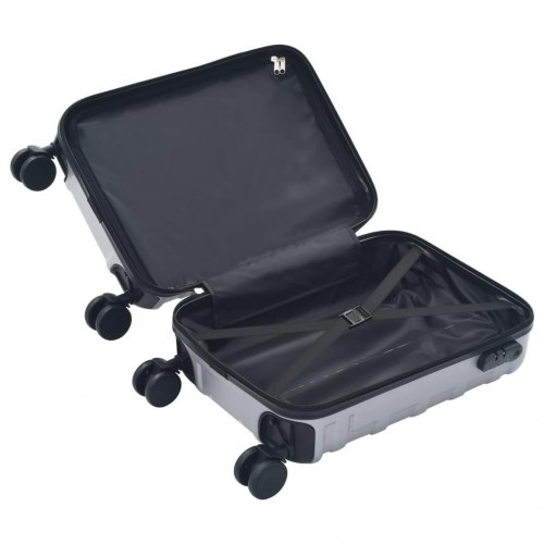 Hardcase-kuffert ABS sølvfarvet