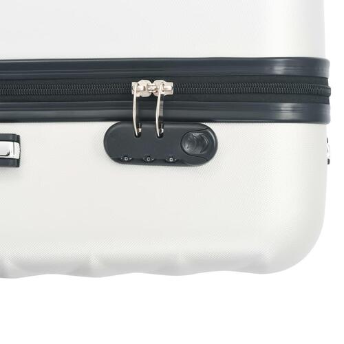 Kuffert sæt i 3 dele hardcase ABS sølvfarvet