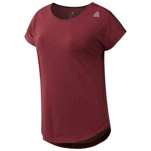 Reebok Work Mesh kortærmet T-shirt dame - mørkerød (M)