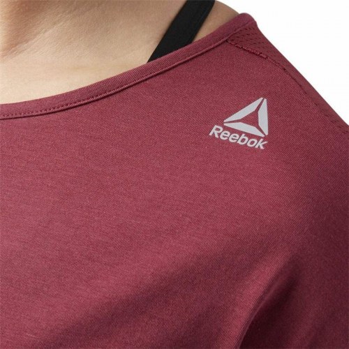 Reebok Work Mesh kortærmet T-shirt dame - mørkerød (M)