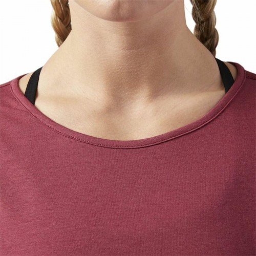 Reebok Work Mesh kortærmet T-shirt dame - mørkerød (M)