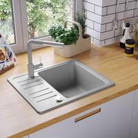 Køkkenvask enkelt vask granit grå