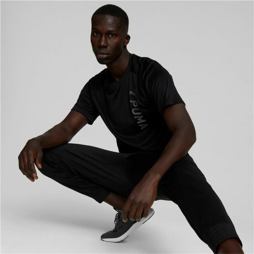 Kortærmet T-shirt til Mænd Puma Fit Sort Mænd - XL