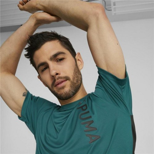 Puma kortærmet T-shirt til mænd - mørkegrøn, str. S