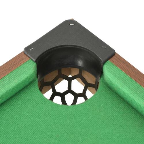 Mini-poolbord 92x52x19 cm brun og grøn