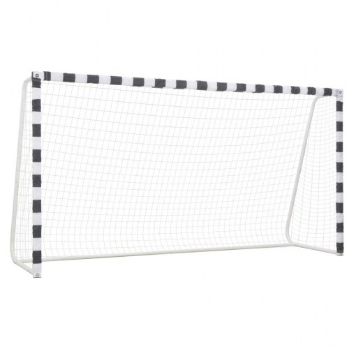 Fodboldmål 300 × 160 × 90 cm - metal, sort/hvid