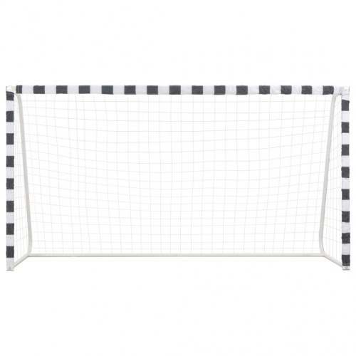 Fodboldmål 300 × 160 × 90 cm - metal, sort/hvid