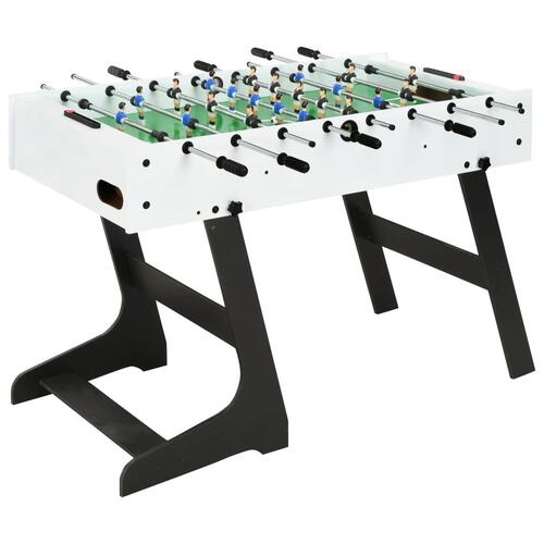Foldbart bordfodboldbord 121 x 61 x 80 cm hvid