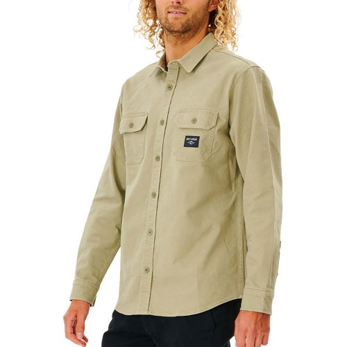 Rip Curl Epic langærmet herreskjorte - Beige, M