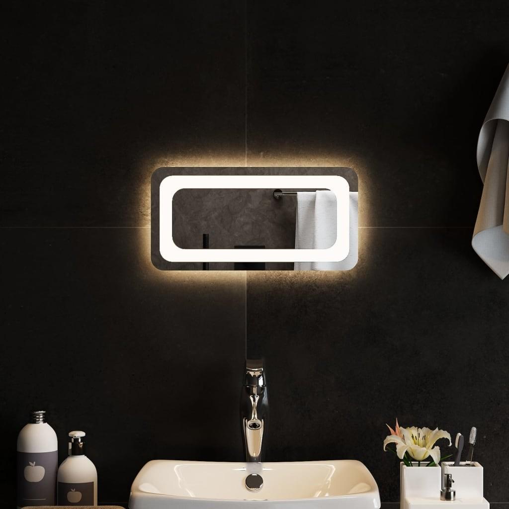 Badeværelsesspejl med LED-lys 40x20 cm
