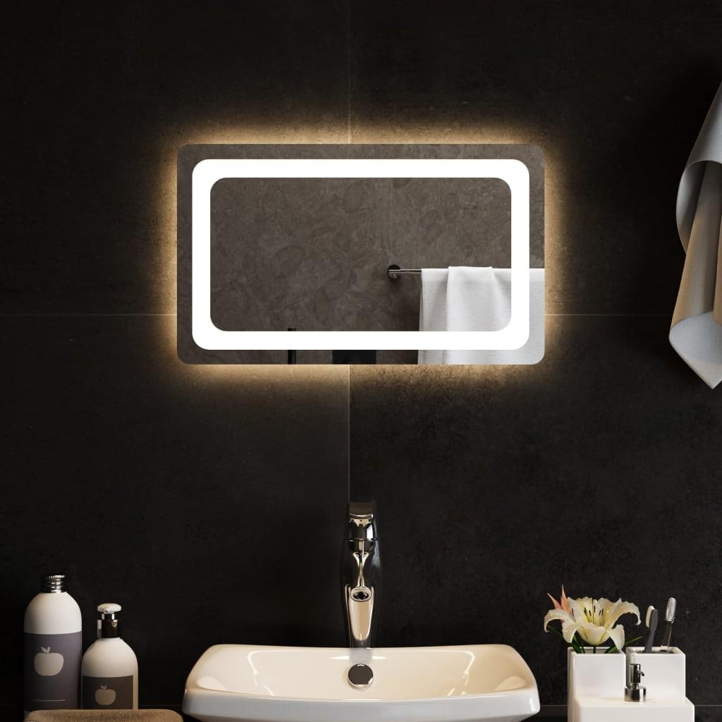 Billede af Badeværelsesspejl med LED-lys 50x30 cm