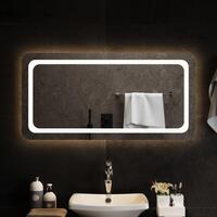 Badeværelsesspejl med LED-lys 100x50 cm