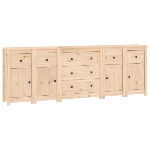 Skænk 230x35x80 cm massivt fyrretræ