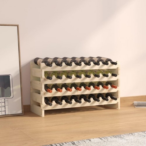 Vinreol 83x29x46 cm massivt fyrretræ