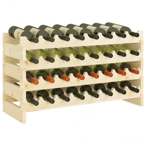 Vinreol 83x29x46 cm massivt fyrretræ