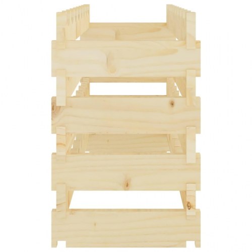 Vinreol 83x29x46 cm massivt fyrretræ