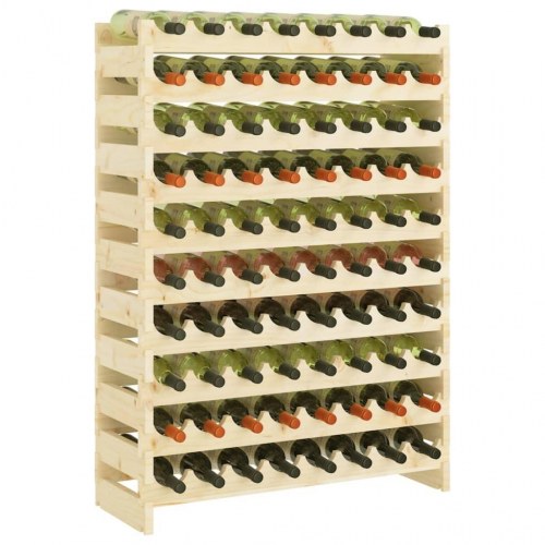 Vinreol 83x29x112 cm massivt fyrretræ