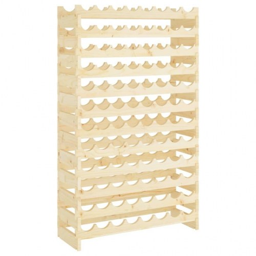 Vinreol 83x29x134 cm massivt fyrretræ