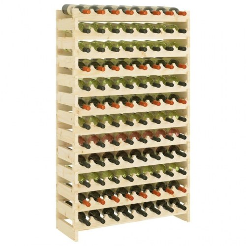 Vinreol 83x29x134 cm massivt fyrretræ