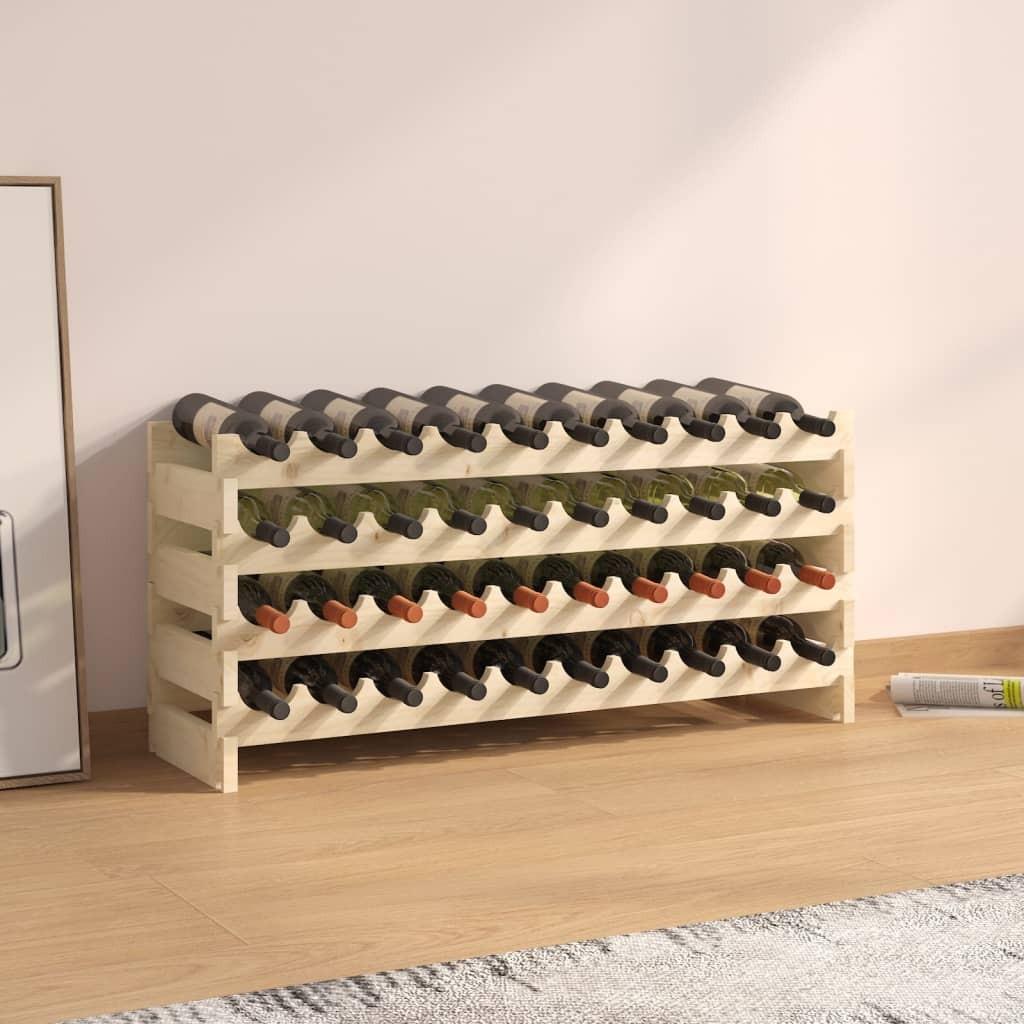 Vinreol 101x29x46 cm massivt fyrretræ