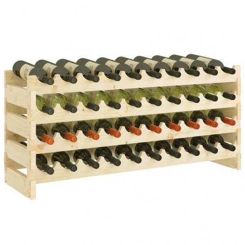 Vinreol 101x29x46 cm massivt fyrretræ