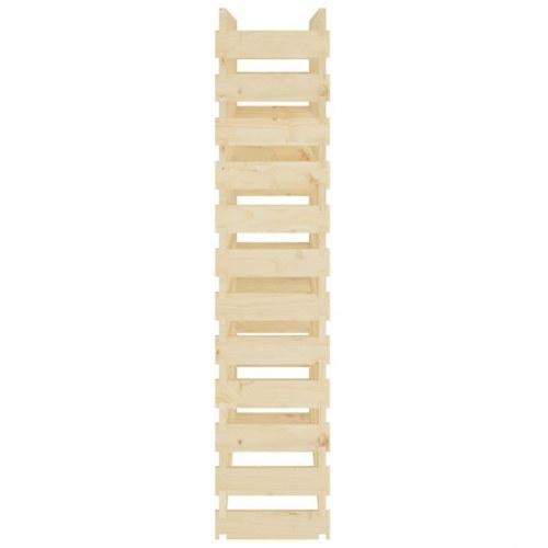 Vinreol 101x29x134 cm massivt fyrretræ