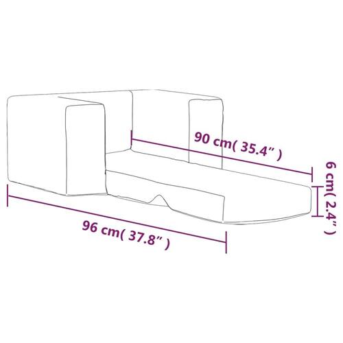 Sofaseng til børn blødt plys lyserød