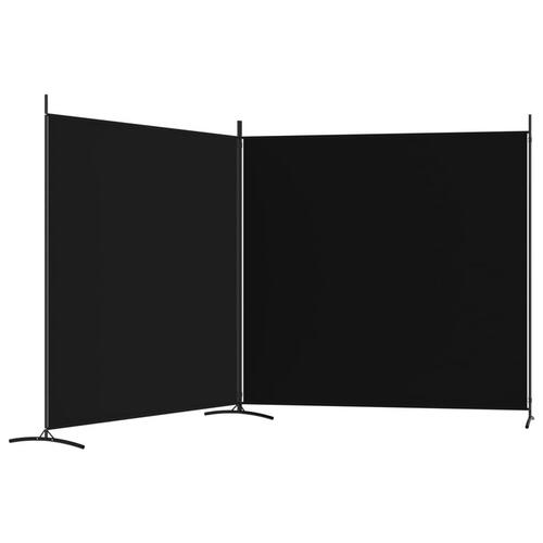 2-panels rumdeler 348x180 cm stof sort