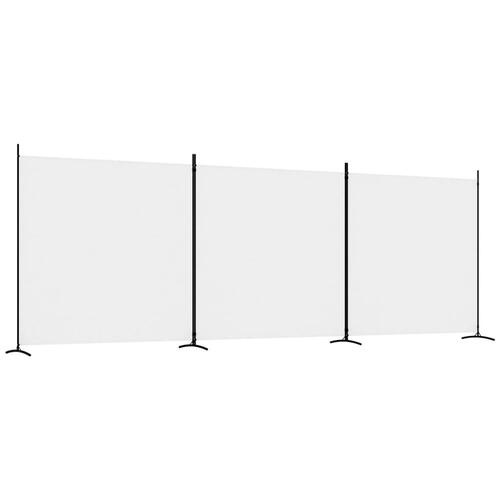 3-panels rumdeler 525x180 cm stof hvid