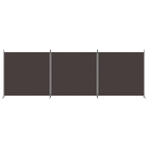 3-panels rumdeler 525x180 cm stof brun