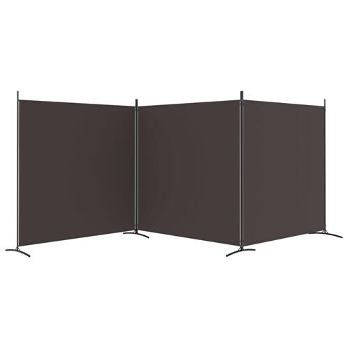 3-panels rumdeler 525x180 cm stof brun