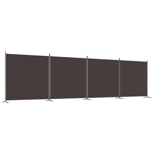 4-panels rumdeler 698x180 cm stof brun