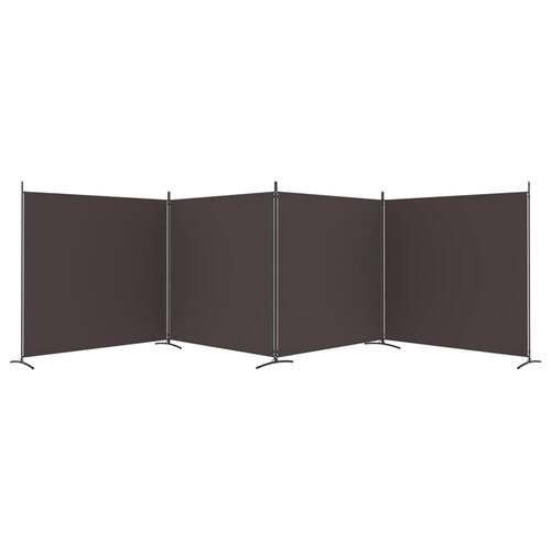 4-panels rumdeler 698x180 cm stof brun