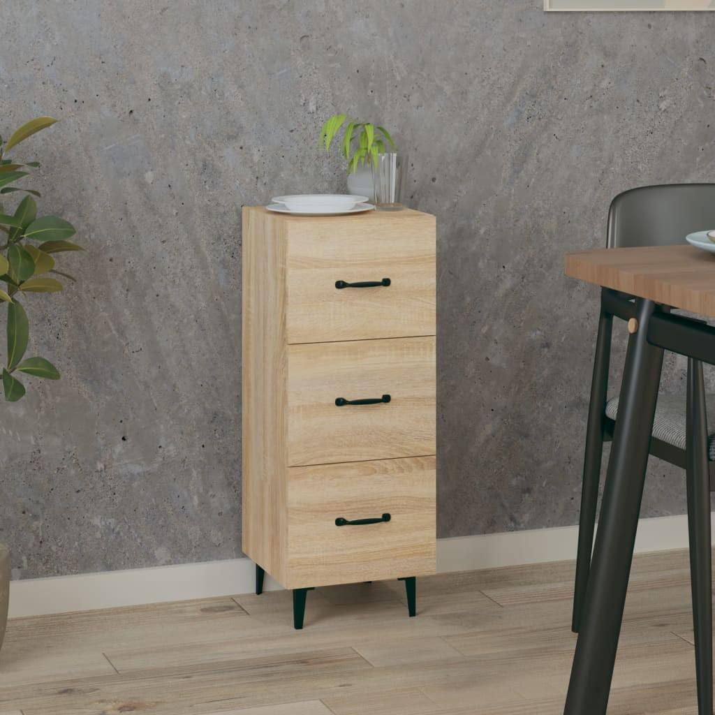 Skænk 34,5×34×90 cm i konstrueret træ - sonoma-eg